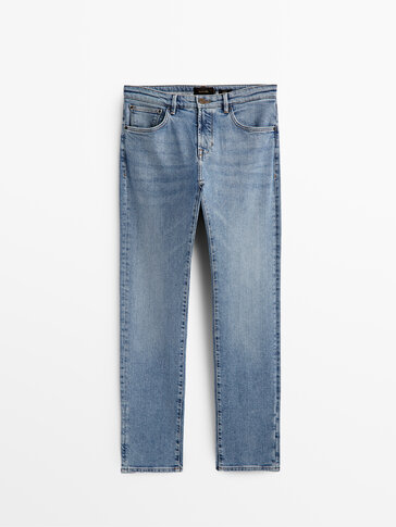 Regular fit faded jeans