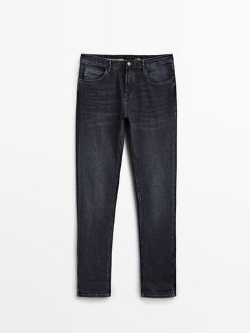 Slim fit stone wash jeans - Massimo 