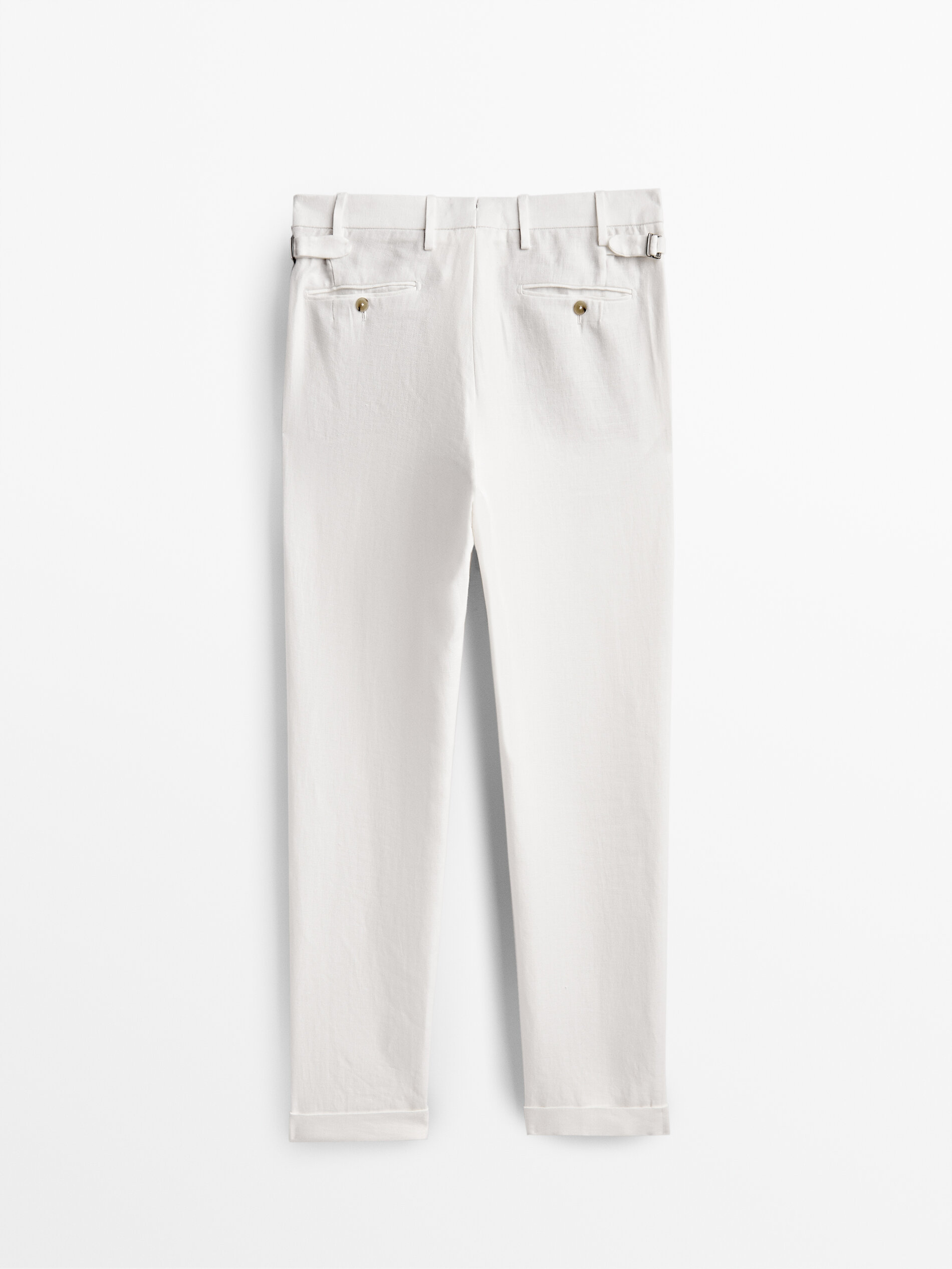 Massimo Dutti White Linen Suit Trousers - Limited Edition - Big Apple Buddy
