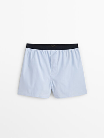 Pack of 2 boxers with contrasting waistband