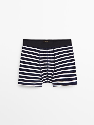 Striped boxer shorts