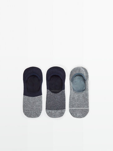 Pack of cotton no-show socks