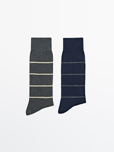 Pack of striped cotton socks