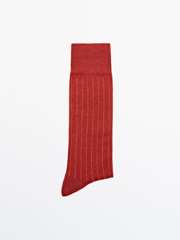 Ребрести чорапи од мешана волна
