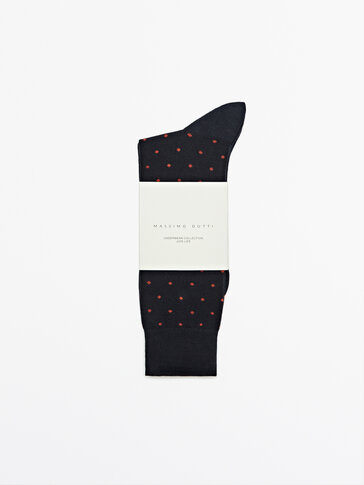 Pack of cotton socks with polka dots