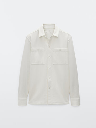 Cotton overshirt with pockets