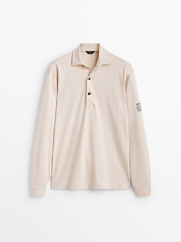 100% cotton long sleeve polo shirt