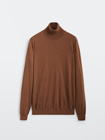 Plain cotton cashmere silk sweater