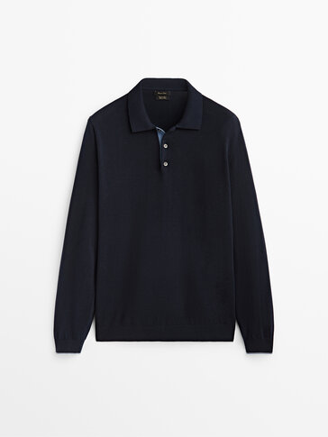 massimo dutti polo long sleeve