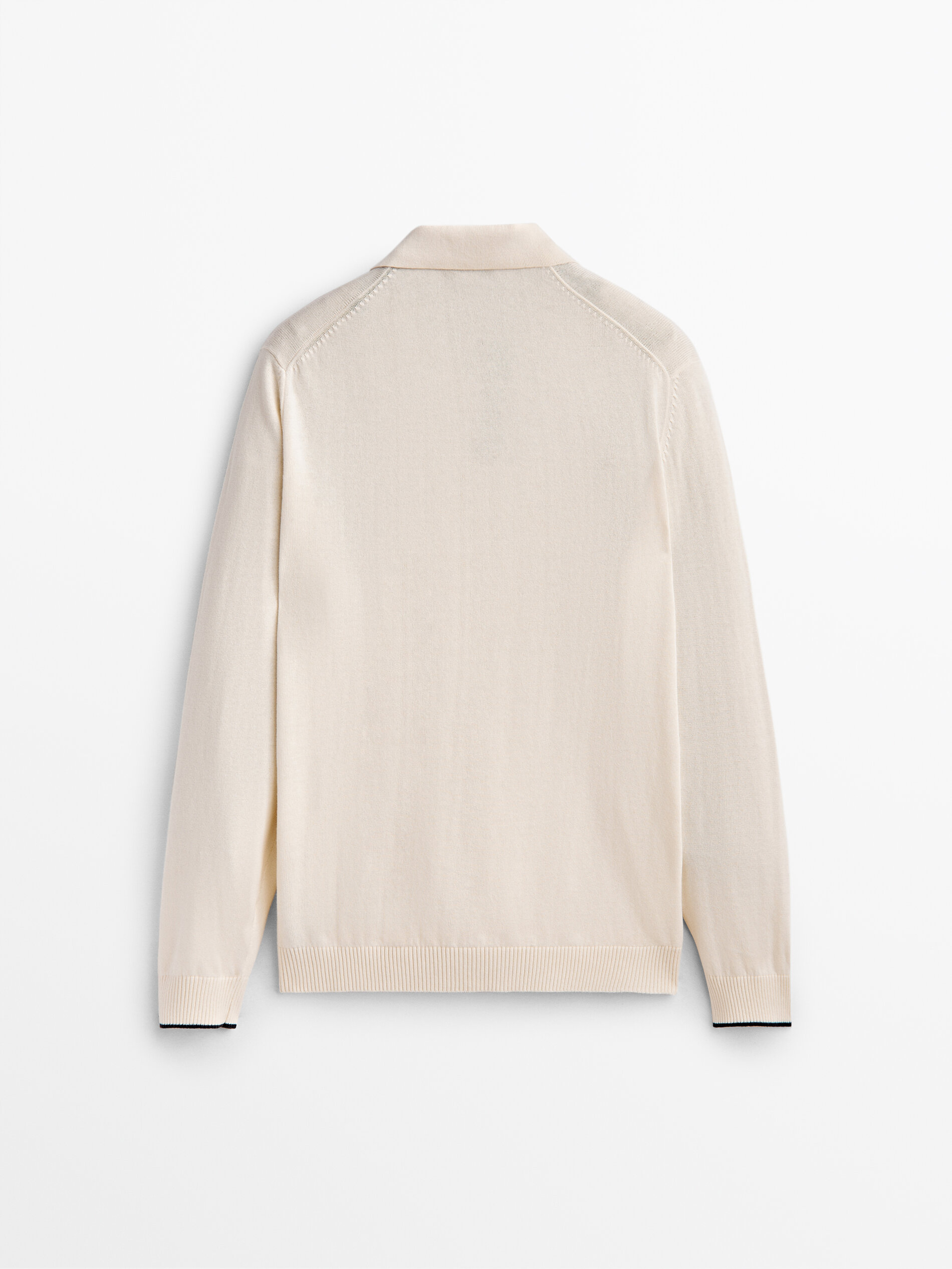 Massimo Dutti Cotton Long Sleeve Polo Sweater - Big Apple Buddy