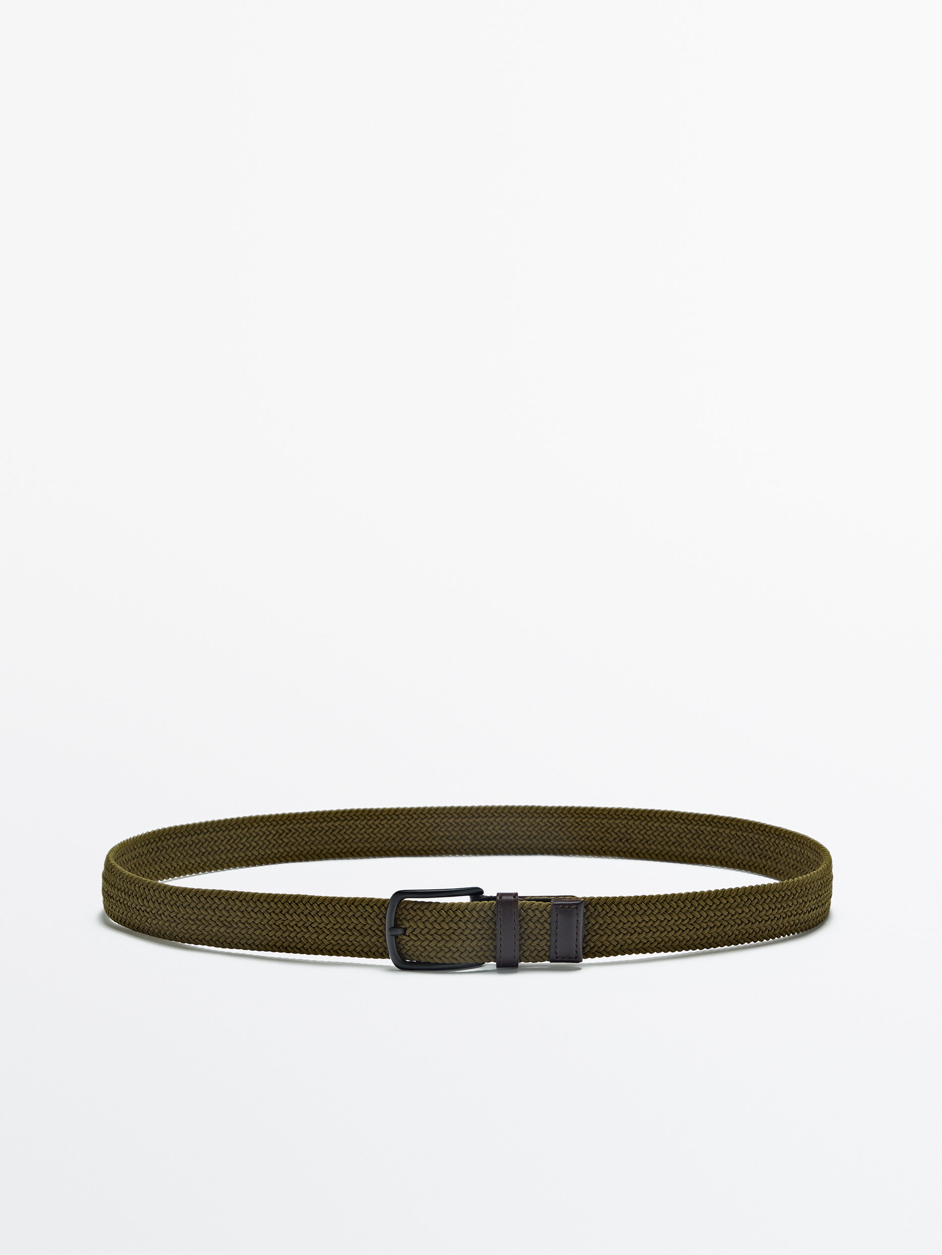 Massimo Dutti - Stretch belt with leather details