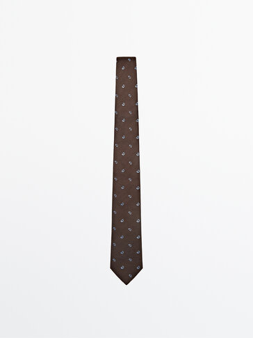 Краватка зі 100%-го шовку з принтом пейслі