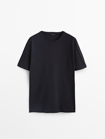 Short sleeve cotton piqué T-shirt