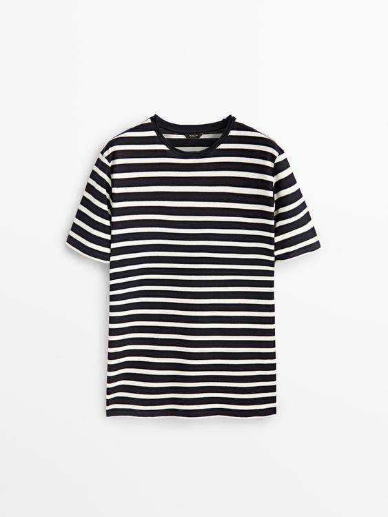 COTTON SHORT SLEEVE STRIPED T-SHIRT