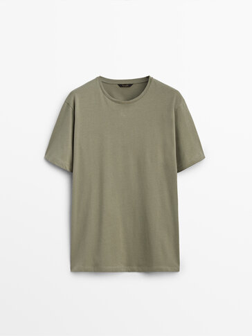 Organik pamuklu, kısa kollu t-shirt