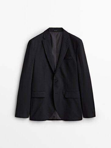 Slim fit suit blazer in 100% wool - Massimo Dutti United States of 