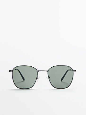 Double bridge metal frame sunglasses