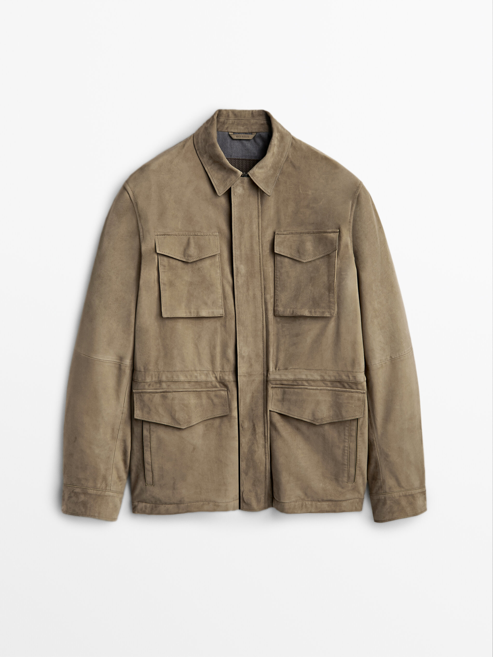 Massimo Dutti Nubuck Leather Safari Jacket - Limited Edition - Big