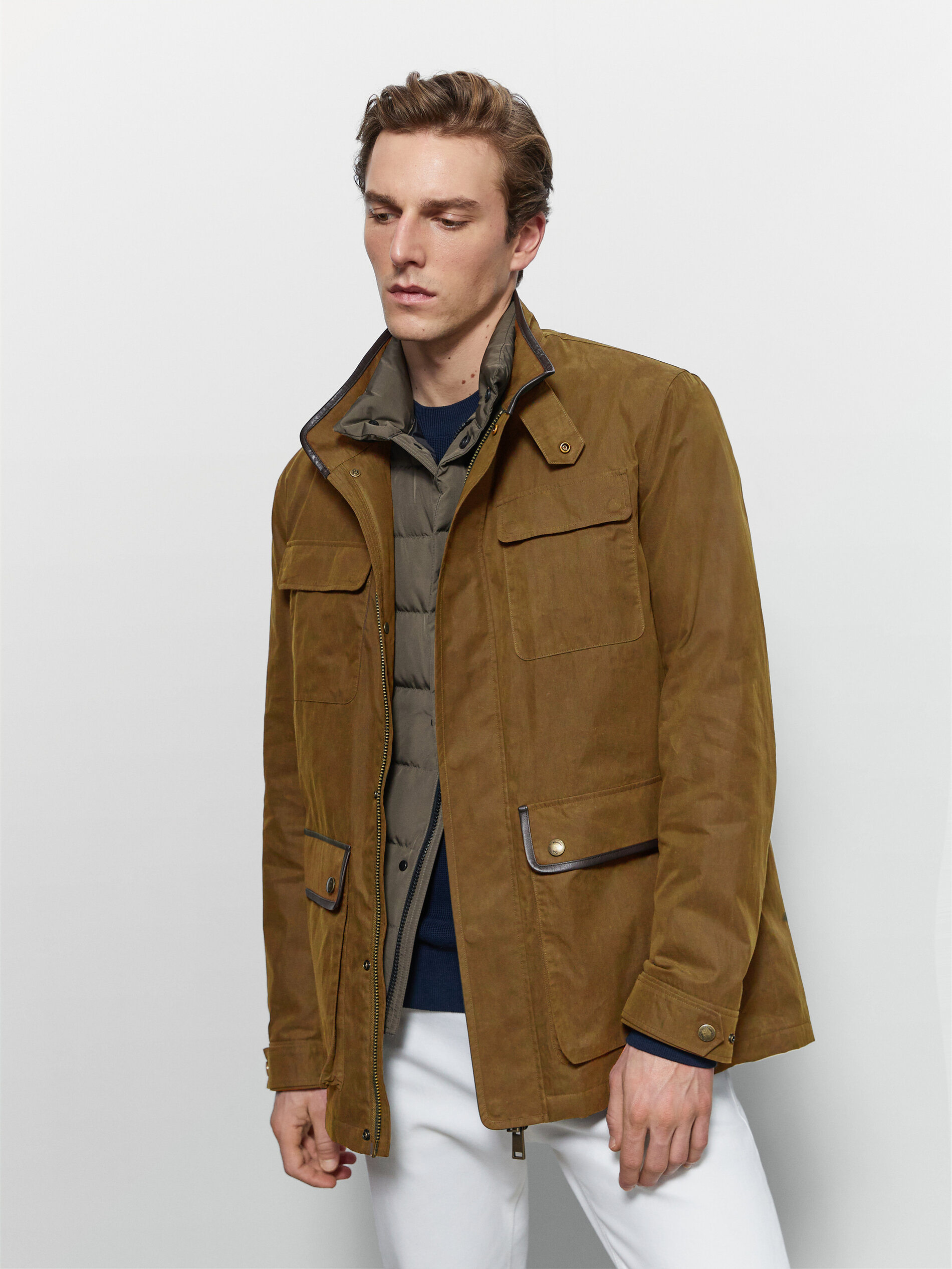 massimo dutti waxed jacket