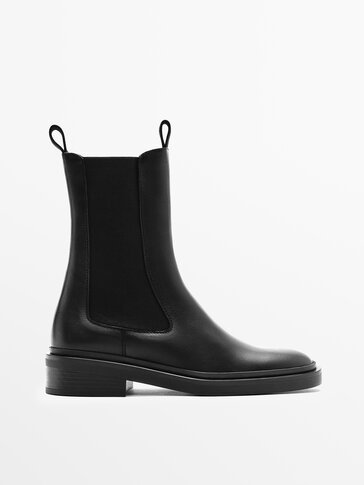 HIGH LEG LEATHER CHELSEA BOOTS