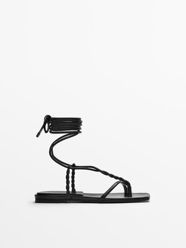 Flad sandaler i skind – Limited Edition