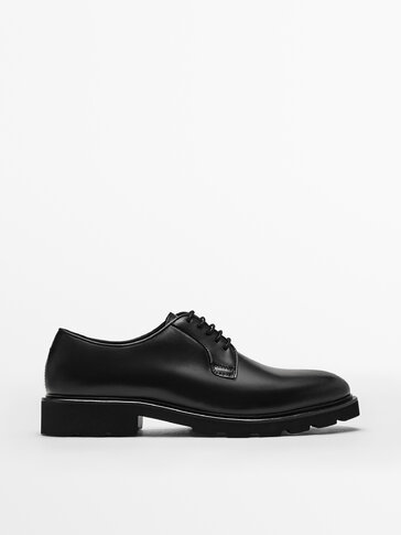 BLACK NAPPA LEATHER SHOES WITH LIGHT COMFORT SOLES