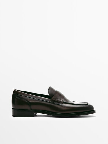 BROWN NAPPA LEATHER LOAFERS