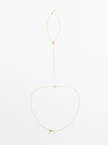 Gold-plated coin body chain
