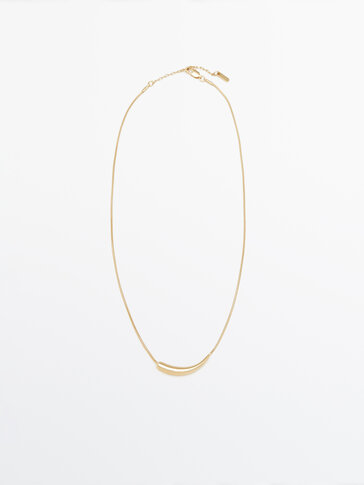 Gold-plated teardrop necklace