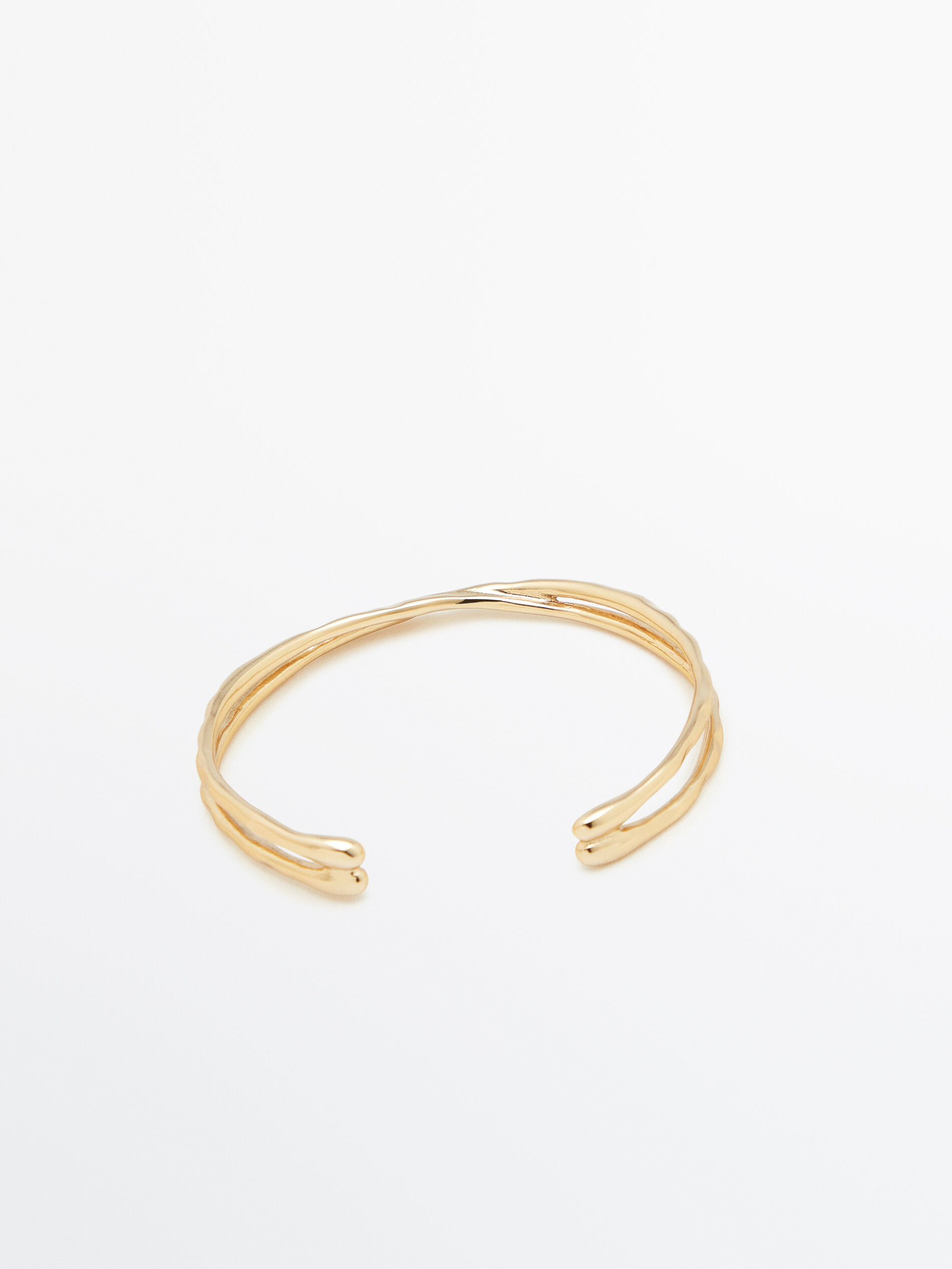 Massimo Dutti Gold-Plated Minimalist Crossover Bracelet - Big Apple Buddy