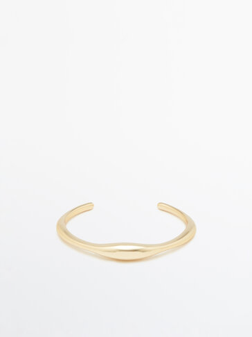 Gold-plated open rigid bracelet