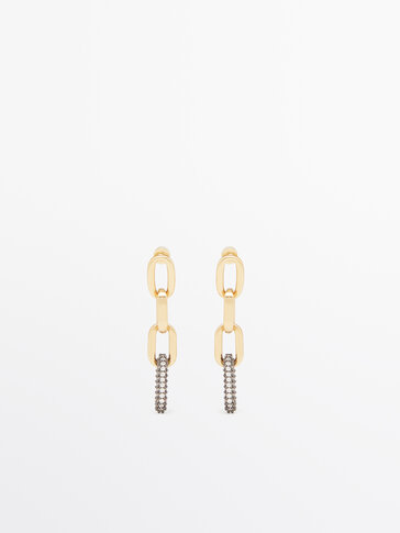Shiny chain link earrings