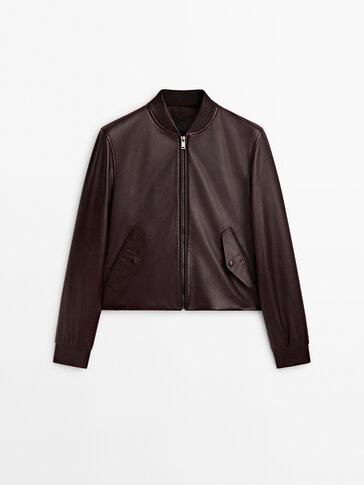 Veste en cuir massimo dutti 2024 femme