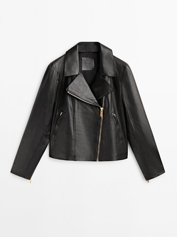 Nappa leather biker jacket