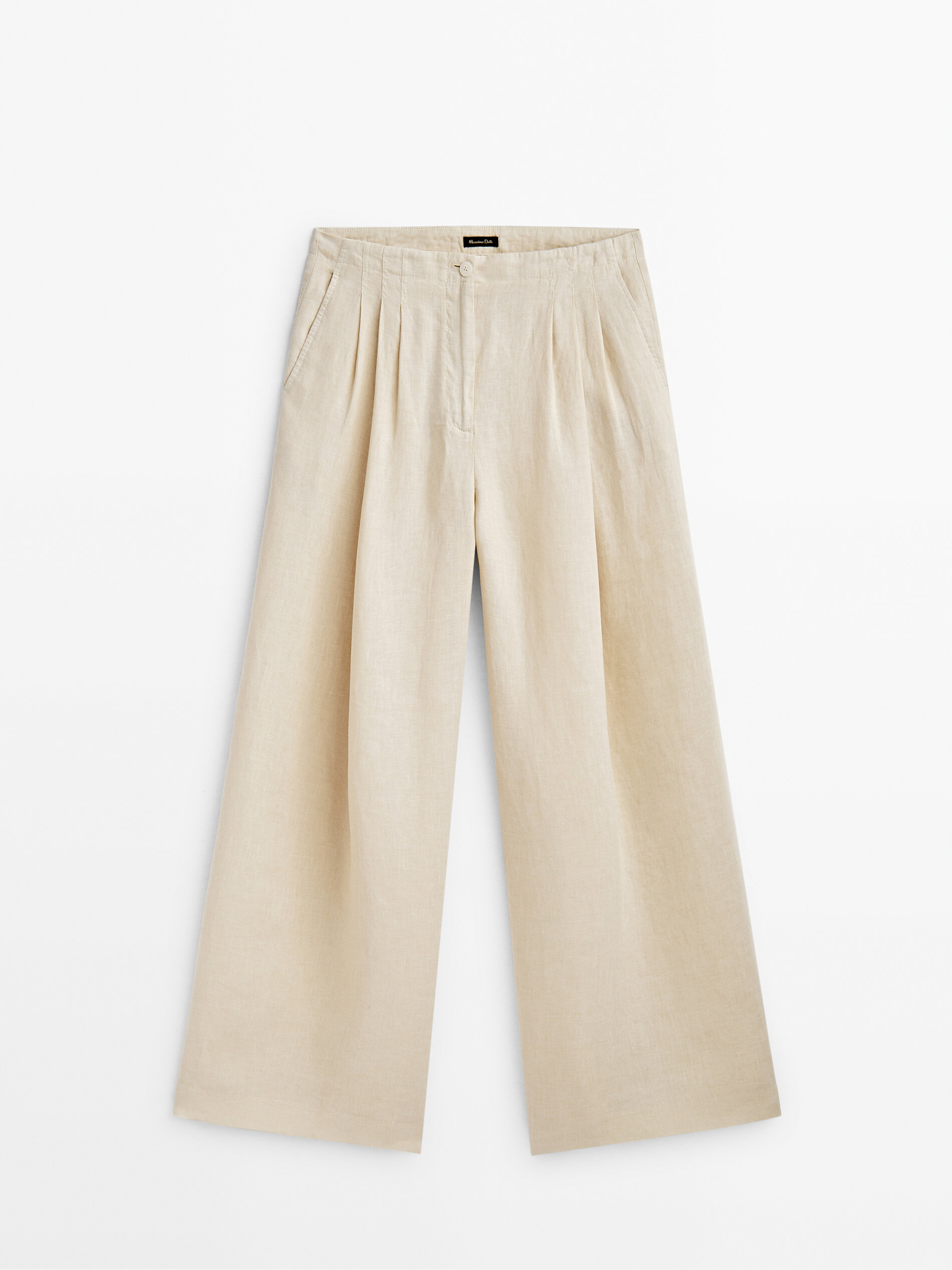 slim cotton and linen pants de Massimo Dutti sur SCANDALOOK | Ton appli  mode qui révolutionne le shopping!