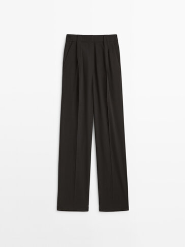 Jersey Straight Leg Trousers with Stretch | M&S Collection | M&S