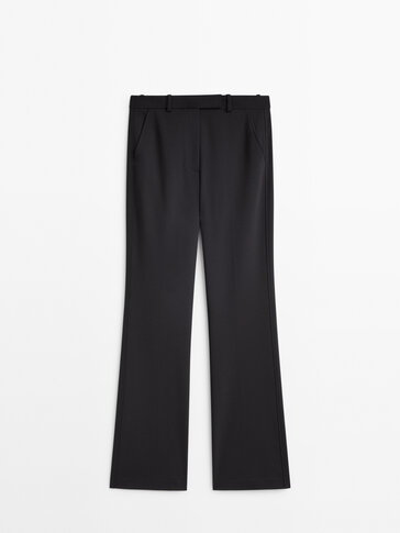 Technical flared trousers