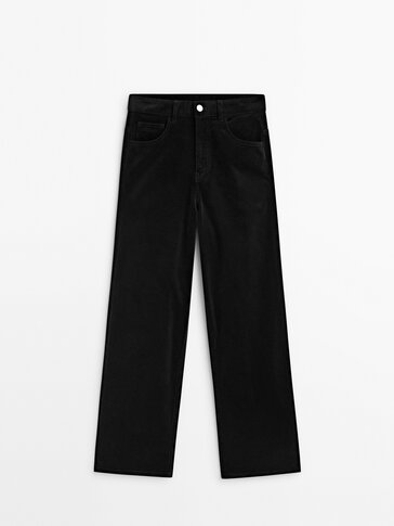 Pantaloni din catifea cord micro relaxed fit