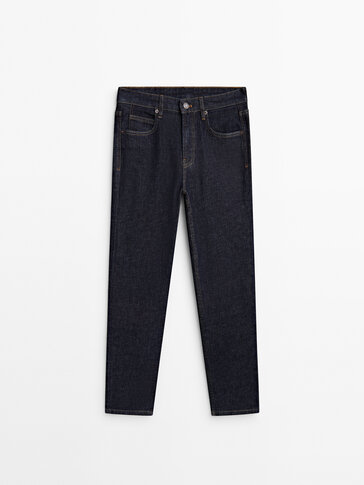 Cropped comfort slim fit mid-rise jeans
