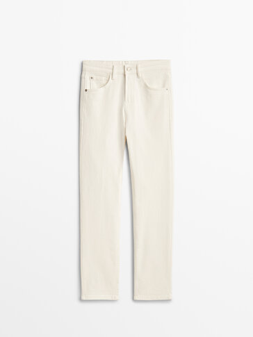 Jean cropped taille mi-haute slim fit