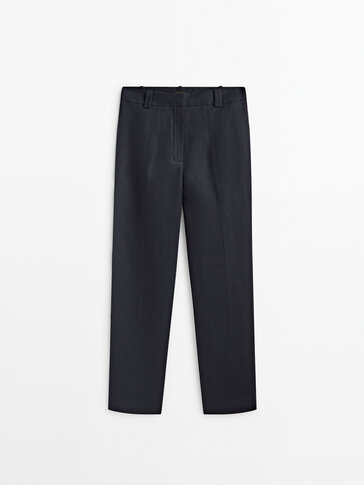 Linen trousers Massimo Dutti White size 40 FR in Linen - 34620165