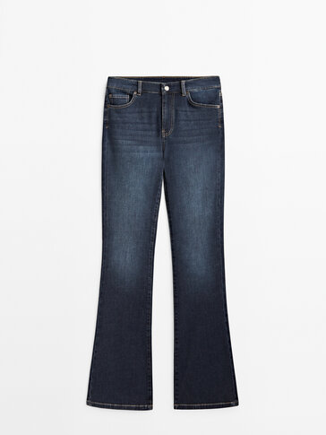 Skinny flare fit high-waist jeans