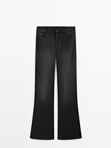 Skinny flare fit high-waist jeans · Charcoal, Medium Blue, Dark Blue ...
