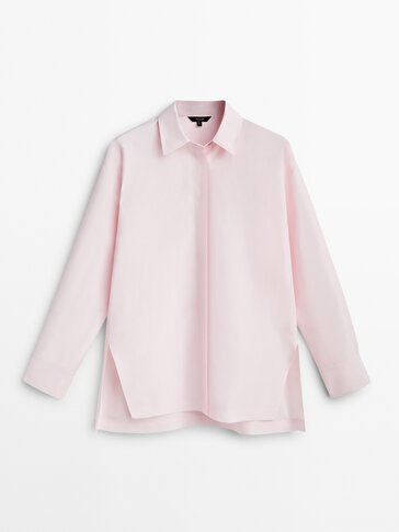 Shirt with concealed placket · Pink · Shirts | Massimo Dutti