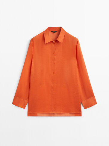 Women's orange shirts - Massimo Dutti