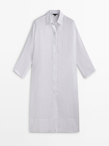 Блуза рубашечного кроя изо льна