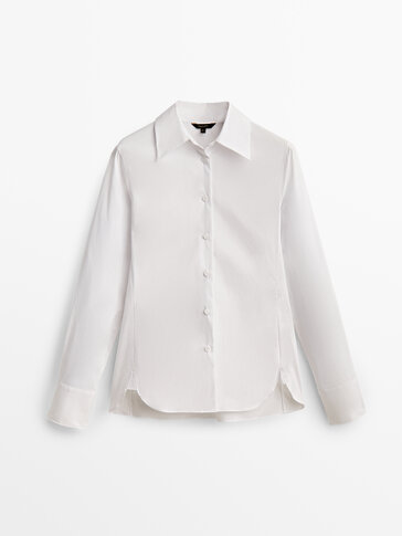 Stretch poplin shirt - Massimo Dutti