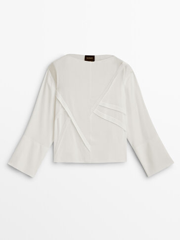 Soepelvallende blouse met naden - Limited Edition