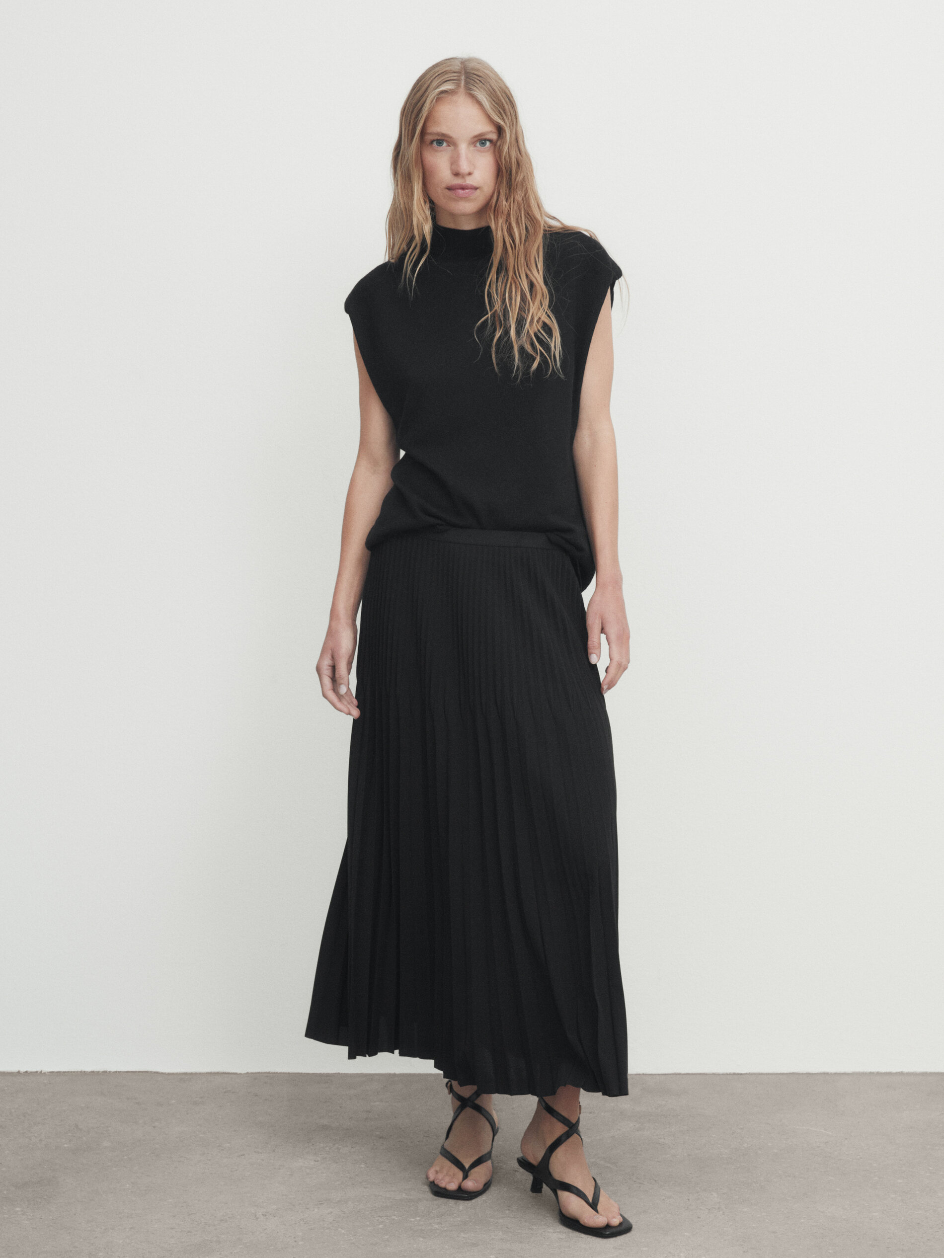 Jupe Noir Massimo Dutti | Vêtements