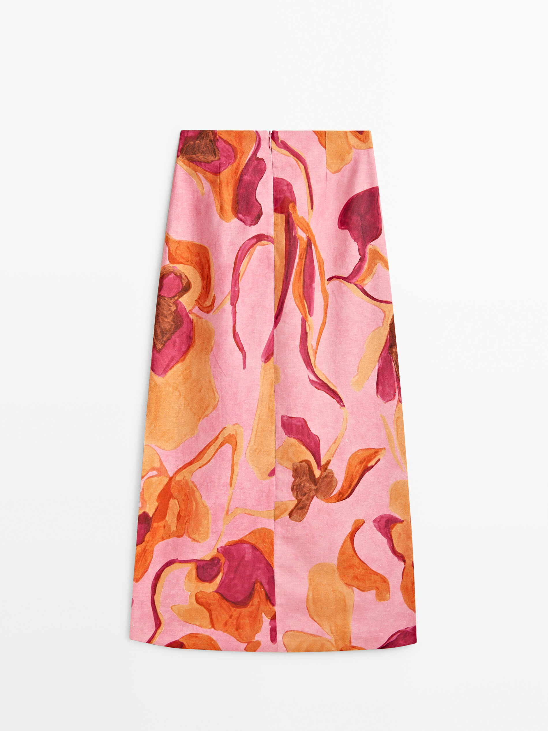 Falda midi estampado floral